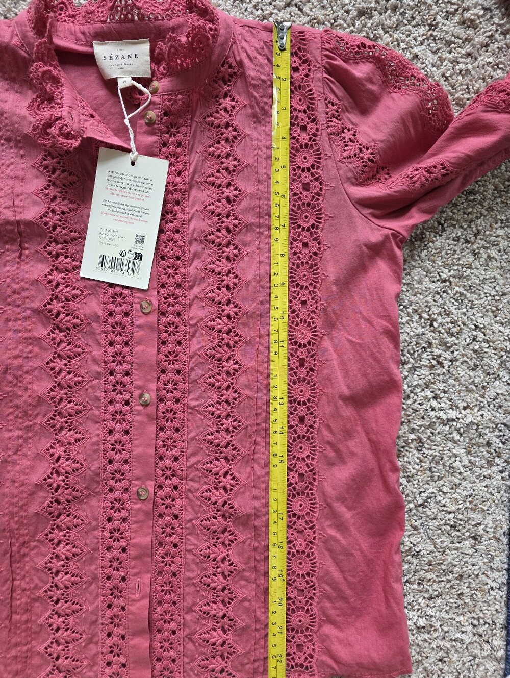 Sezane Rym Shirt Rosewood - Picture 8 of 8